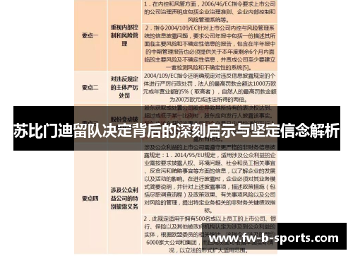 苏比门迪留队决定背后的深刻启示与坚定信念解析